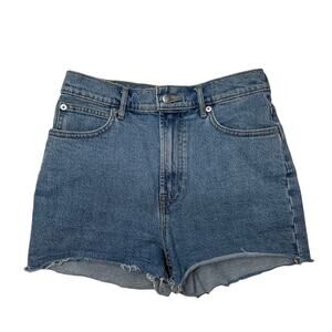 Everlane The Way High Denim Shorts High Rise Classic Blue Jean Shorts Sz 26